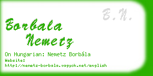 borbala nemetz business card