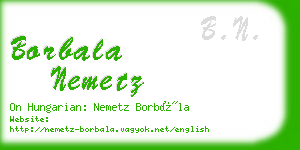 borbala nemetz business card